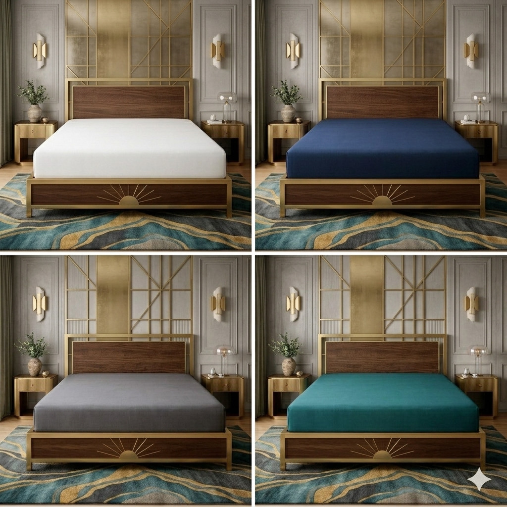 Premium Fitted Sheet 25cm Deep Pocket Soft Breathable Elastic Wrinkle Resistant gallery