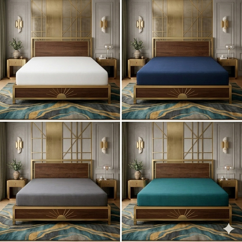 Premium Fitted Sheet 25cm Deep Pocket Soft Breathable Elastic Wrinkle Resistant