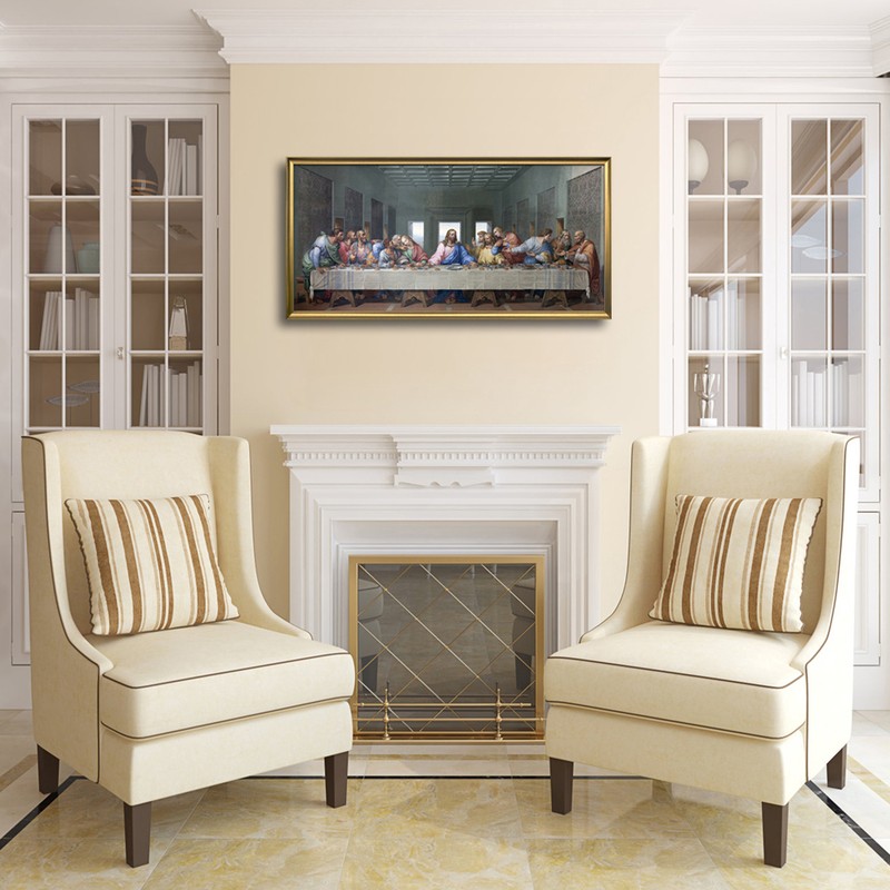 Framed Canvas Prints the Last Supper by Leonardo Da Vinci Classic Jesus Art gallery