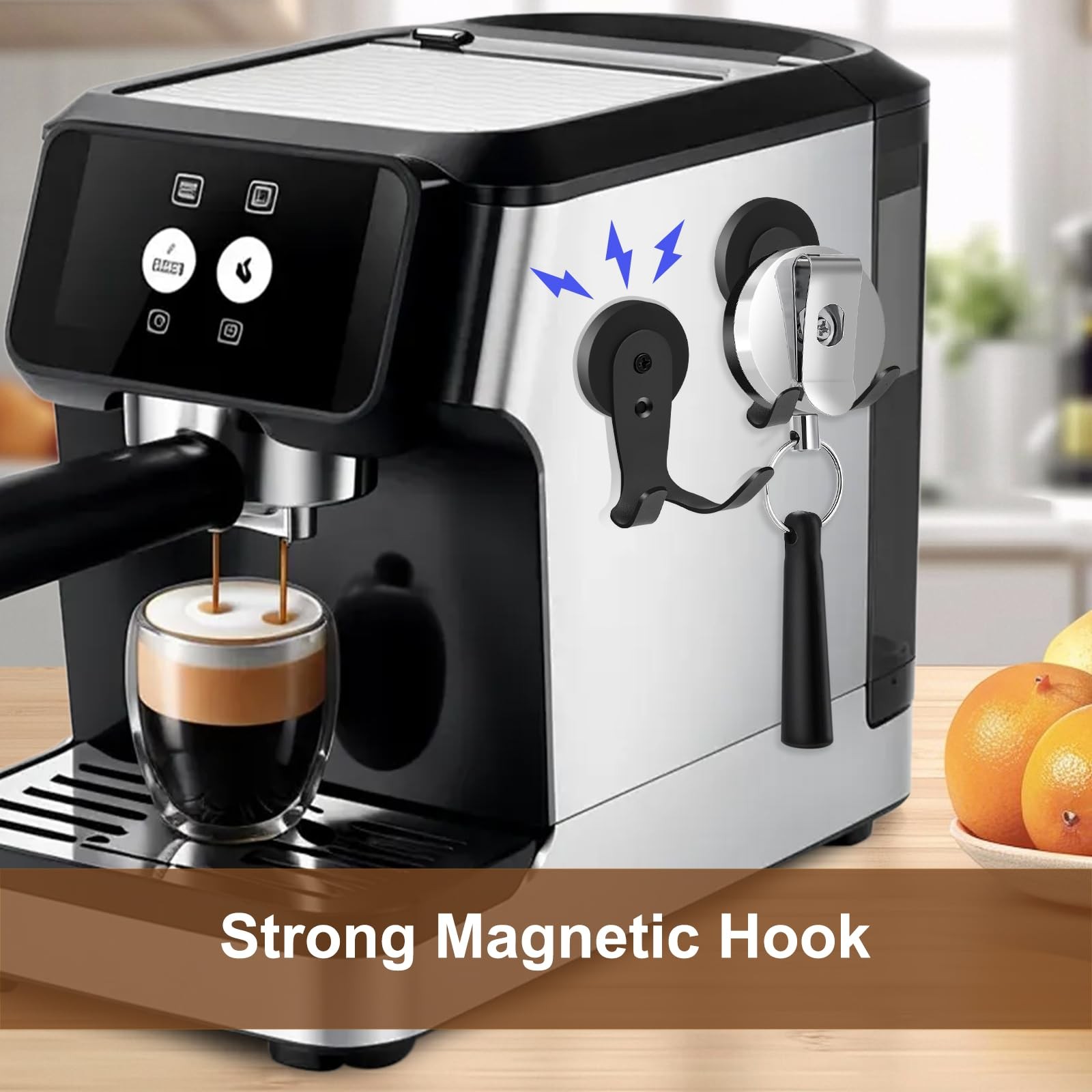 EEEKit 2PCS Magnetic Coffee Portafilter Tamper Holder, Stainless smal, Black gallery