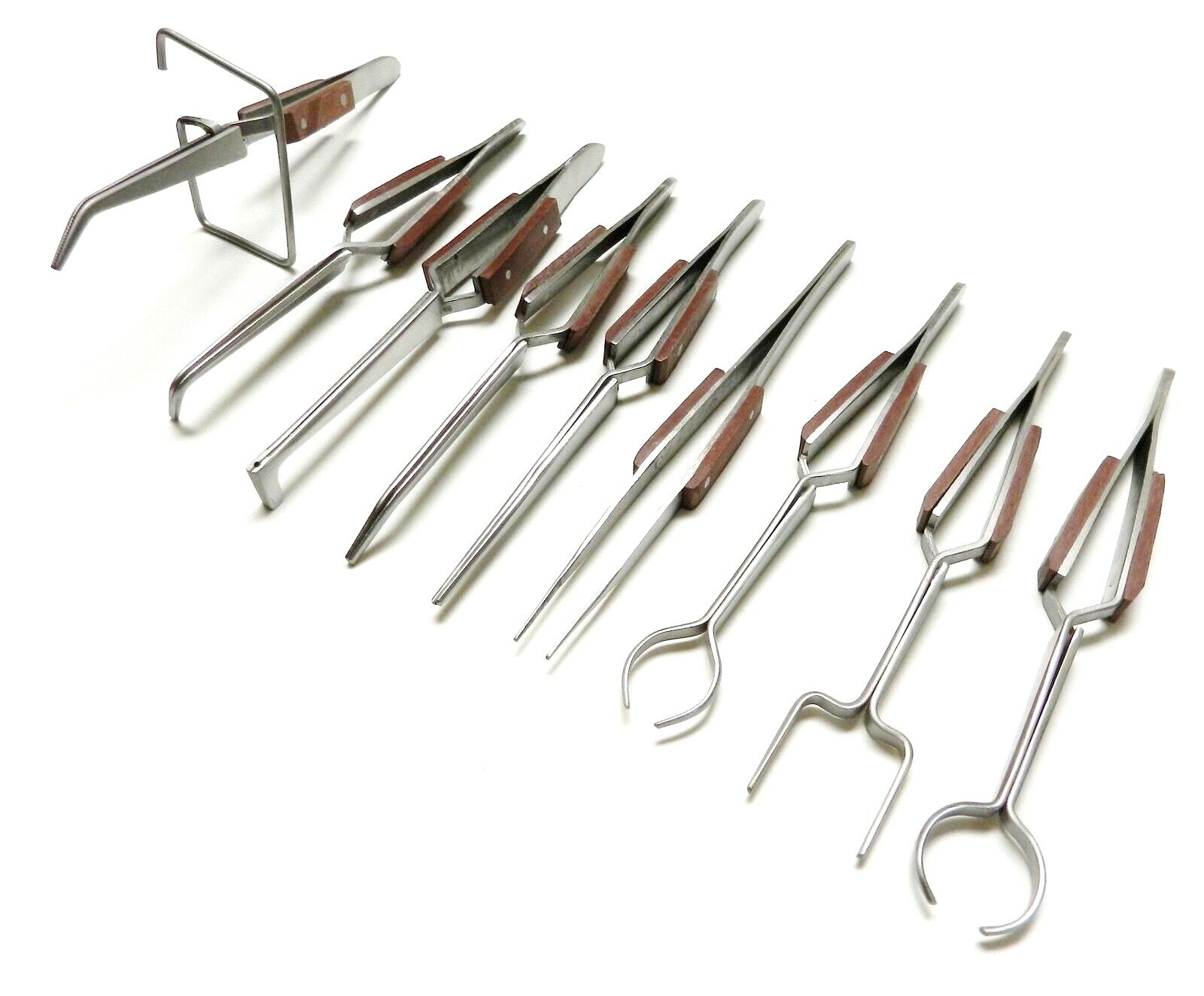 Fiber Grip Tweezers Cross-Locking Soldering All Types Work-holder Tweezer Set -9 gallery