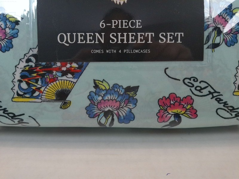 Ed Harty Six Piece Queen Size Bed Sheet Set Four Pillowcases Included gallery