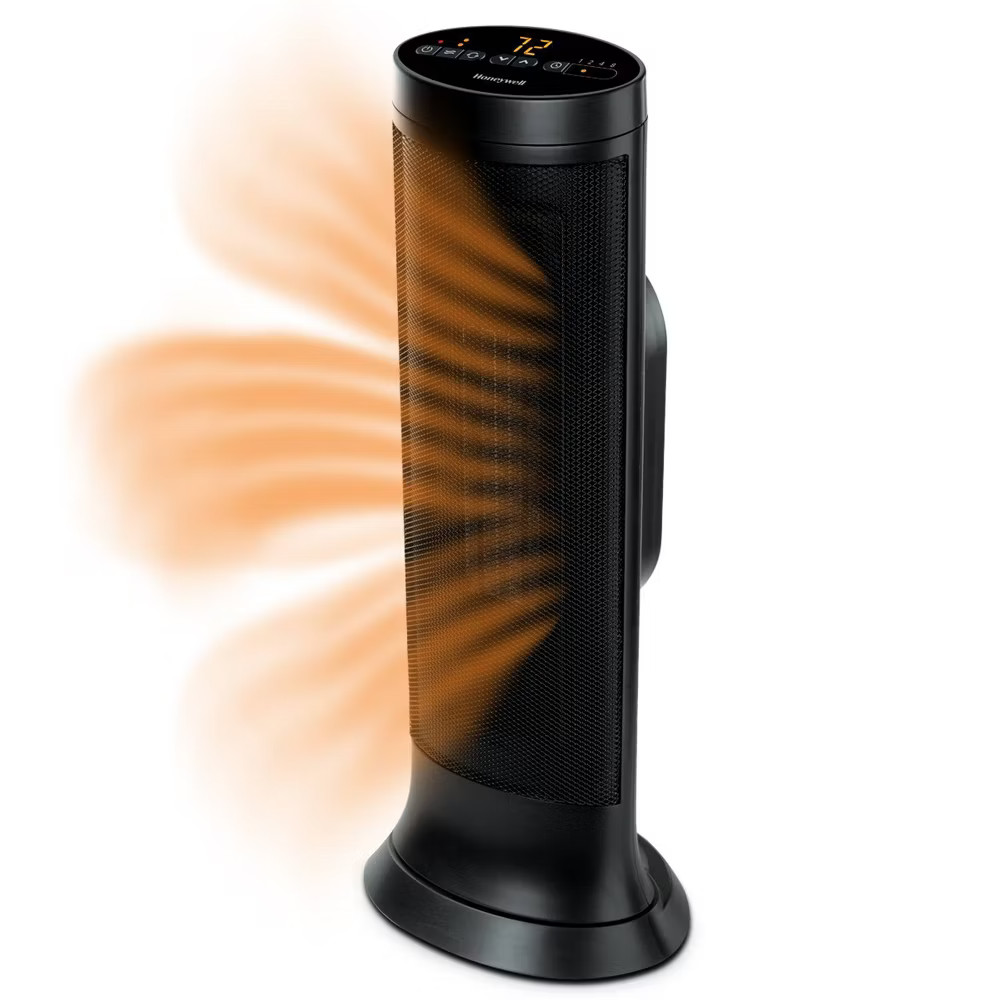 Honeywell Slim Ceramic Tower Heater Black: Indoor Space Heater, Adjustable gallery