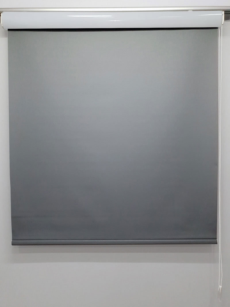 Anthracite Color Flat Matte Fabric Roller Blind Curtain For All Rooms, Light gallery