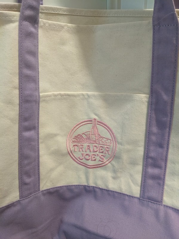 Trader Joe's Canvas Tote Bag Large Pastel Purple - Easter 2026 gallery