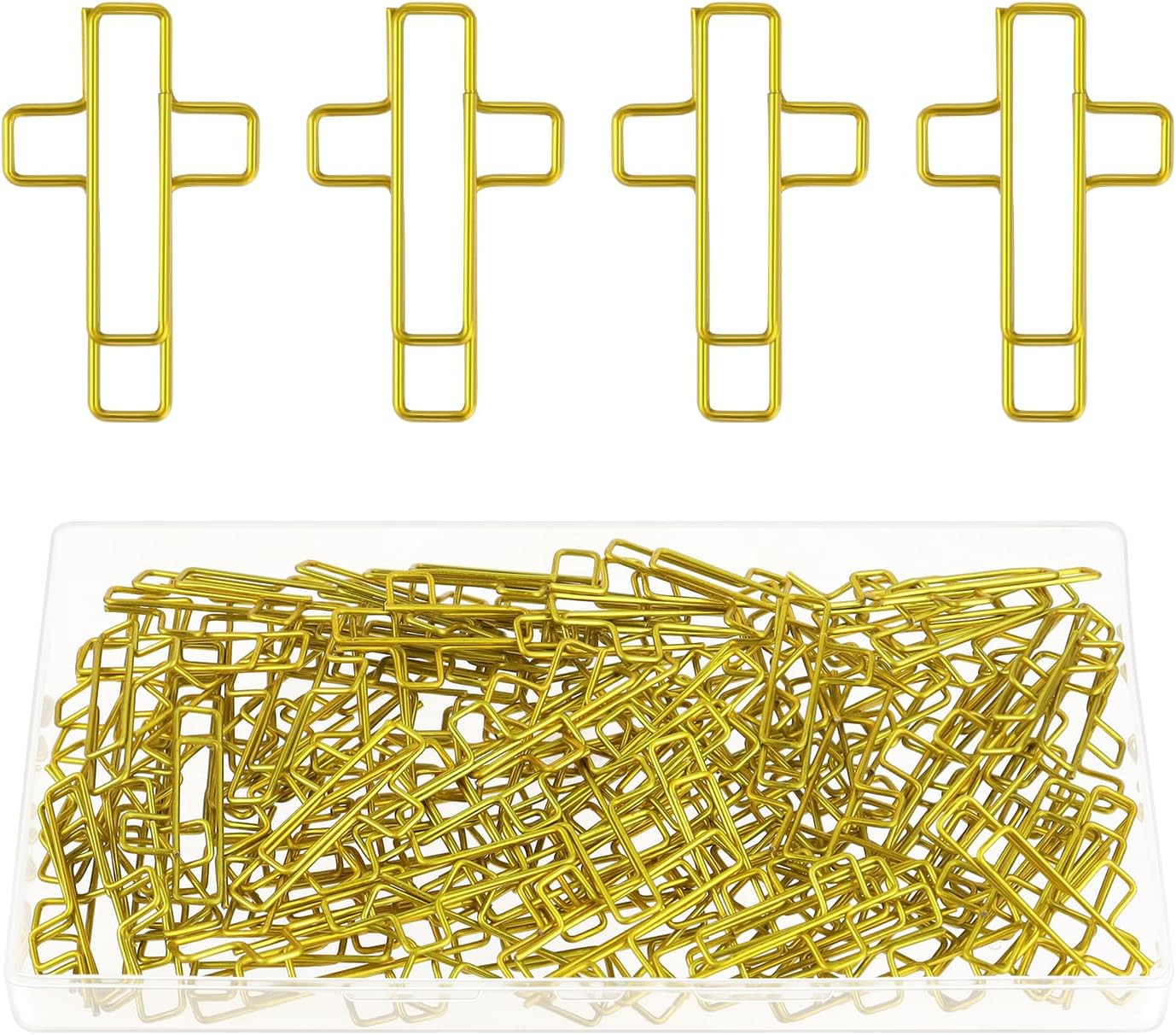 100 Pack Gold Cross Shaped Paper Clips, .34 X 0. Inches, Stainless Steel Bible S gallery