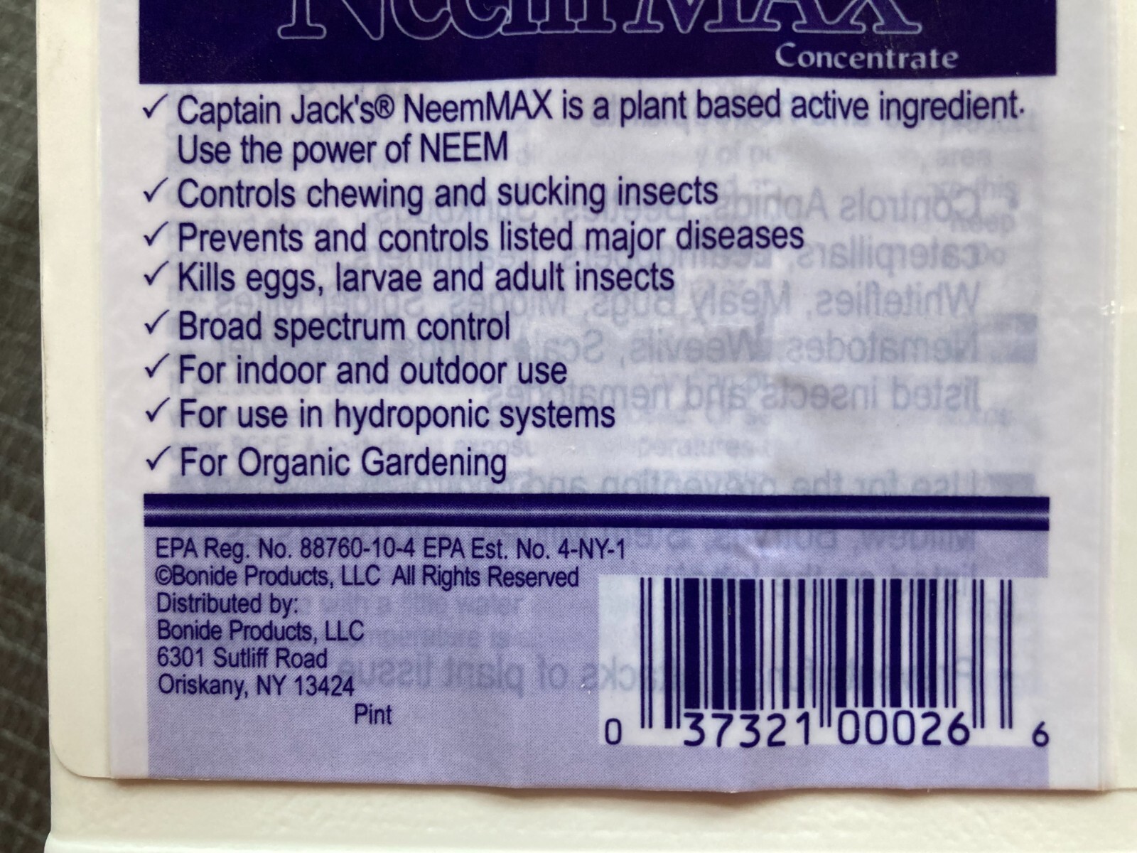 Bonide Neem Max 4-In-1 Org Insecticide, Fungicide, Miticide, Nematicide, 16 oz gallery