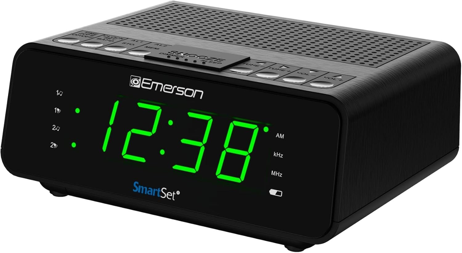 Emerson SmartSet Alarm Clock with AM/FM Radio Dimmer Sleep Timer LED Display gallery