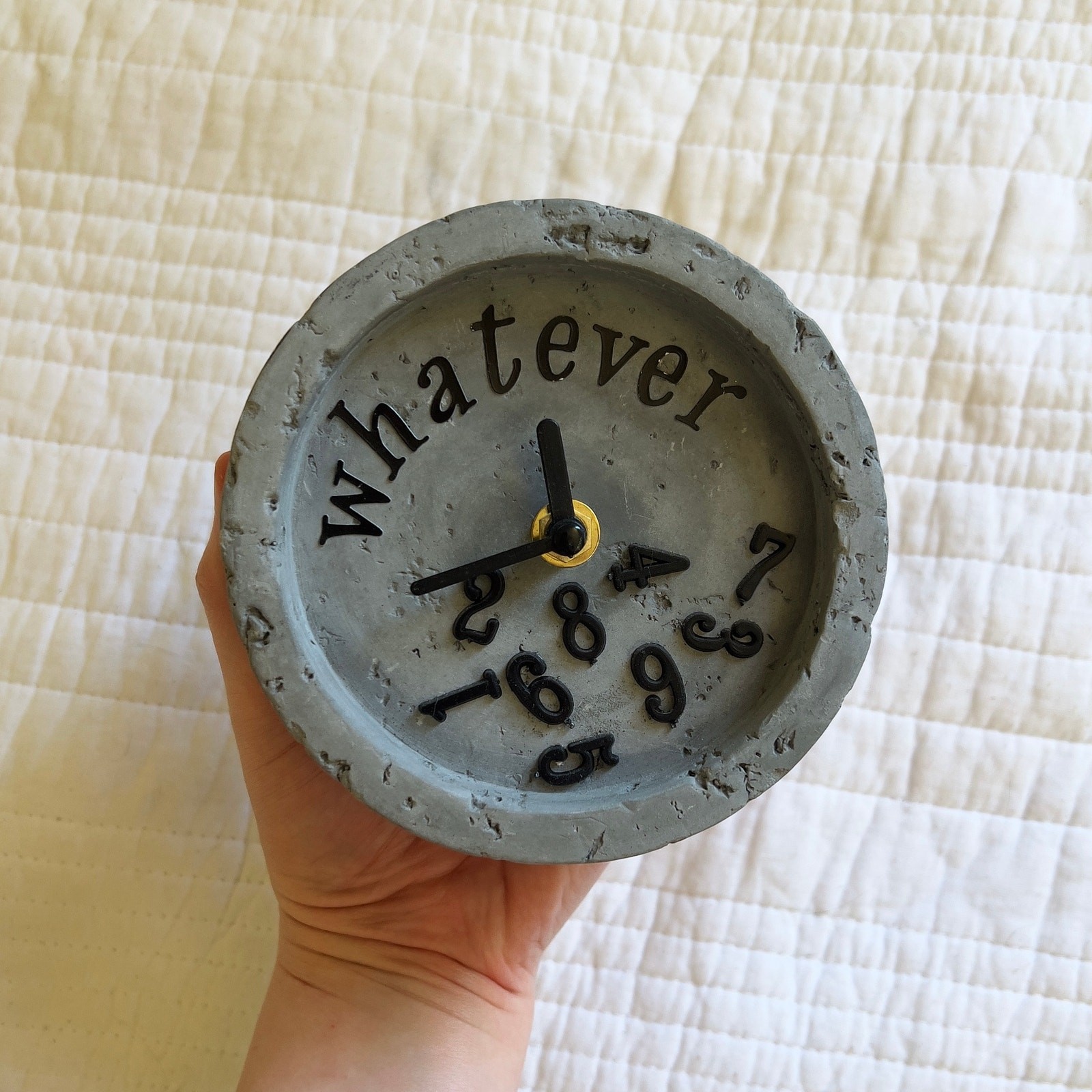 Whatever Stone Clock Battery Operated Desk Top Home Office gallery