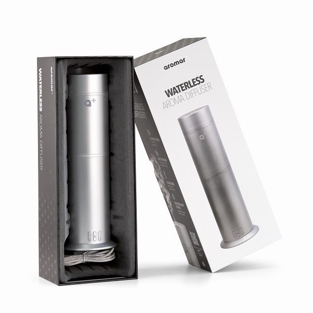 Aromar Cylinder Waterless Diffuser Silver gallery