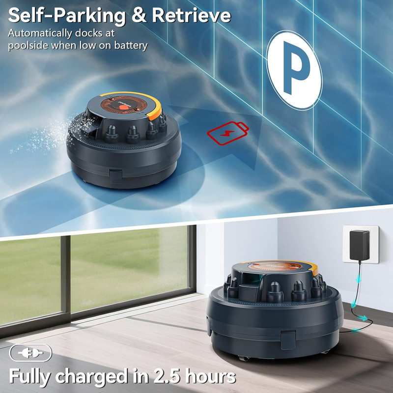 X2 Cordless Pool Cleaner Robot, Robotic Pool Vacuum for Above/In Ground Pool, 45 gallery