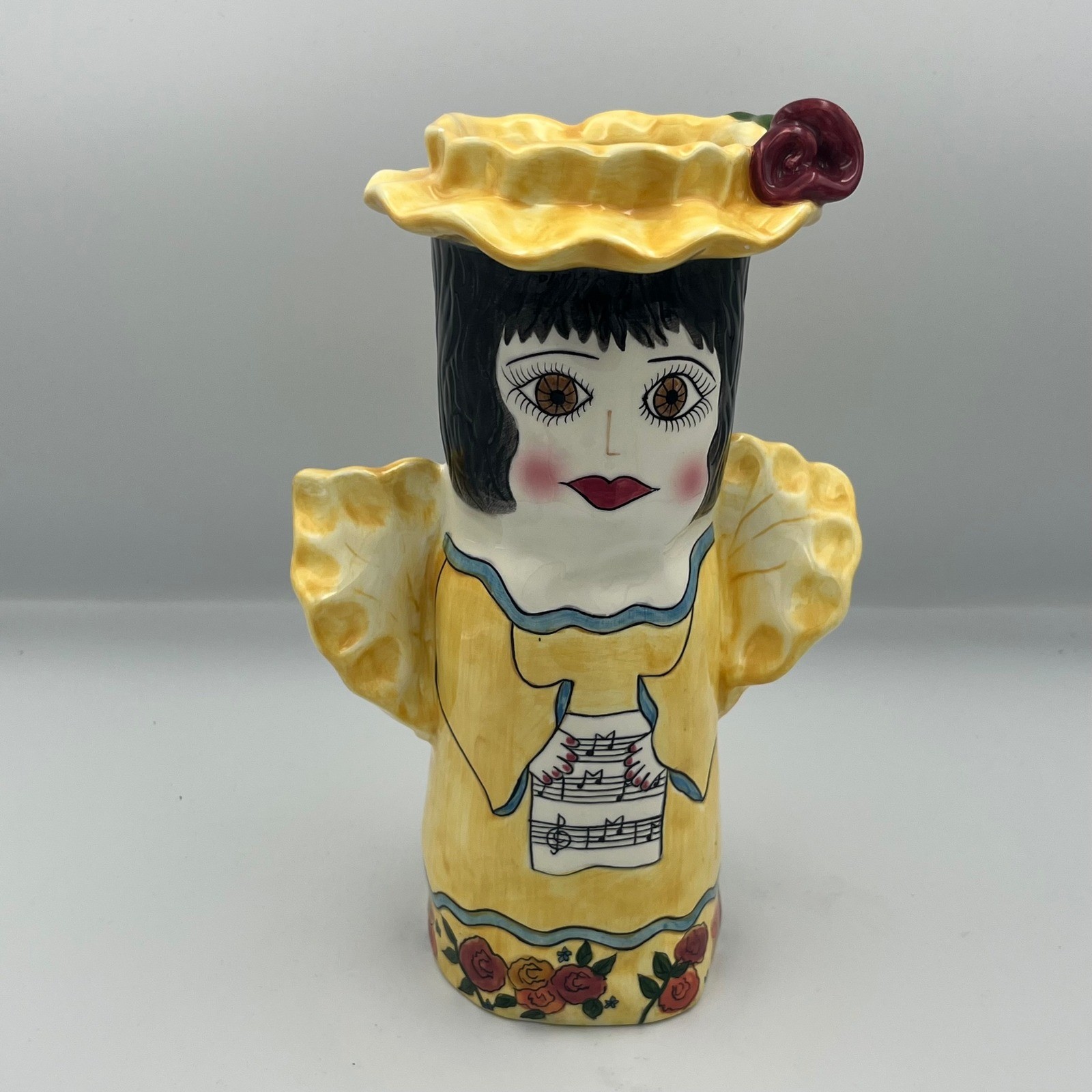 Ganz Gabriella Susan Paley Ceramic Figurine Vase Yellow Rose Music Sheet gallery