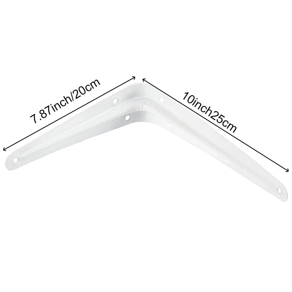 24 Pack 8 x 10 Inch White Shelf Brackets Heavy Duty L Bracket Support with 14... gallery