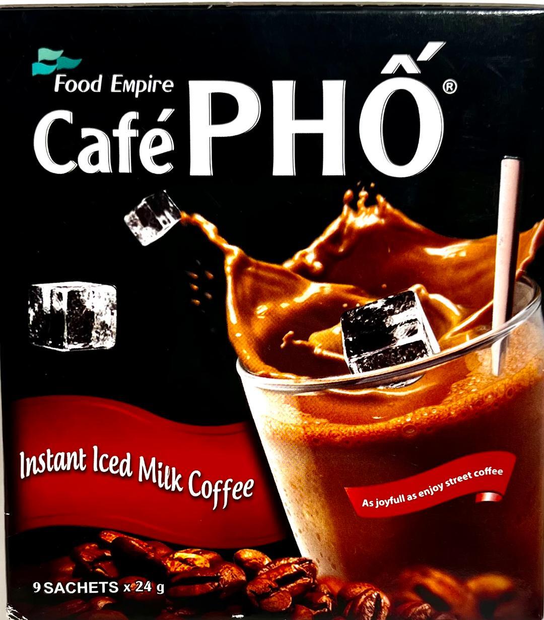 Cafe Pho Instant Iced Milk Coffee 9 Sachets x 24g ( Pack of 24 )~Exp 6/17/2024 gallery