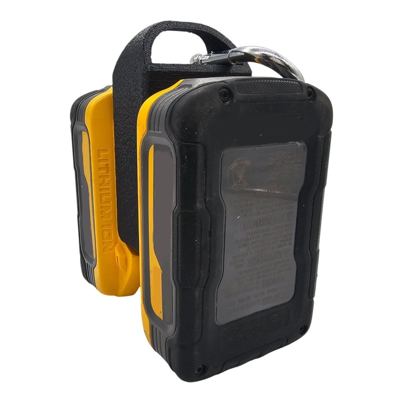 Mini Carrier Compact 20V Battery Holder for DeWalt w/ Carabiner Clip gallery