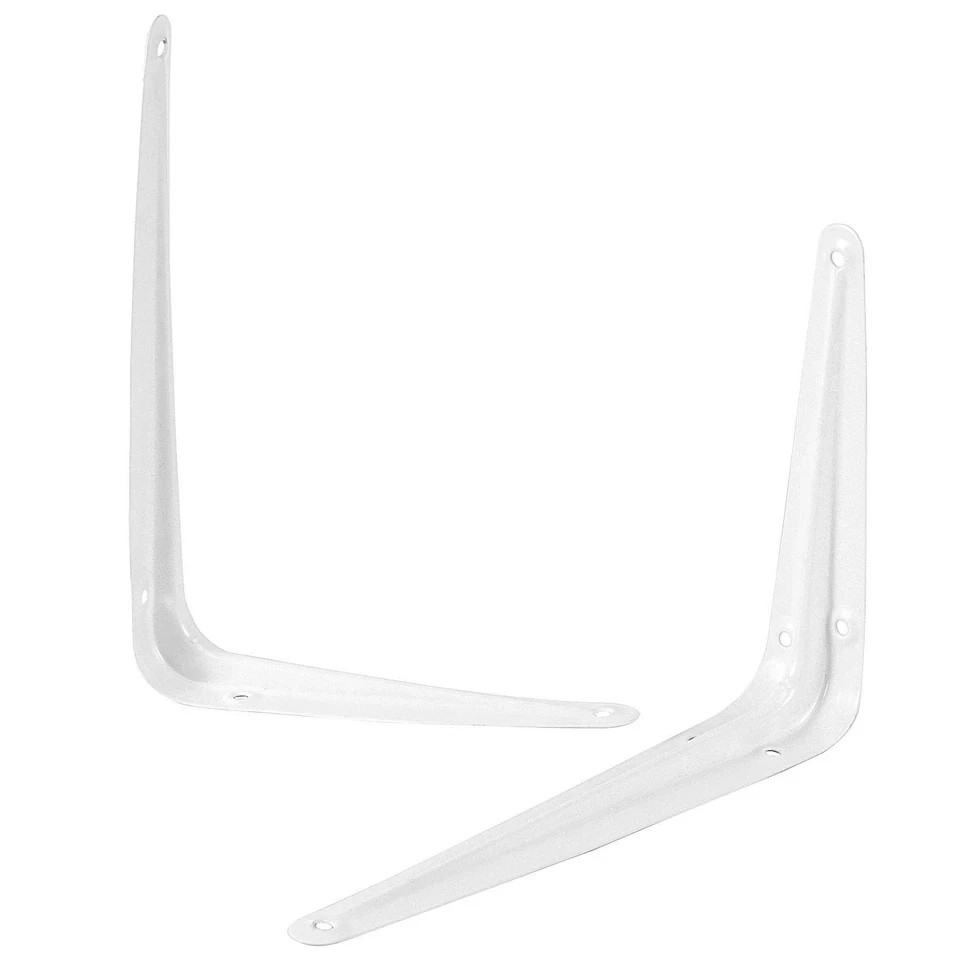 24 Pack 8 x 10 Inch White Shelf Brackets Heavy Duty L Bracket Support with 14... gallery