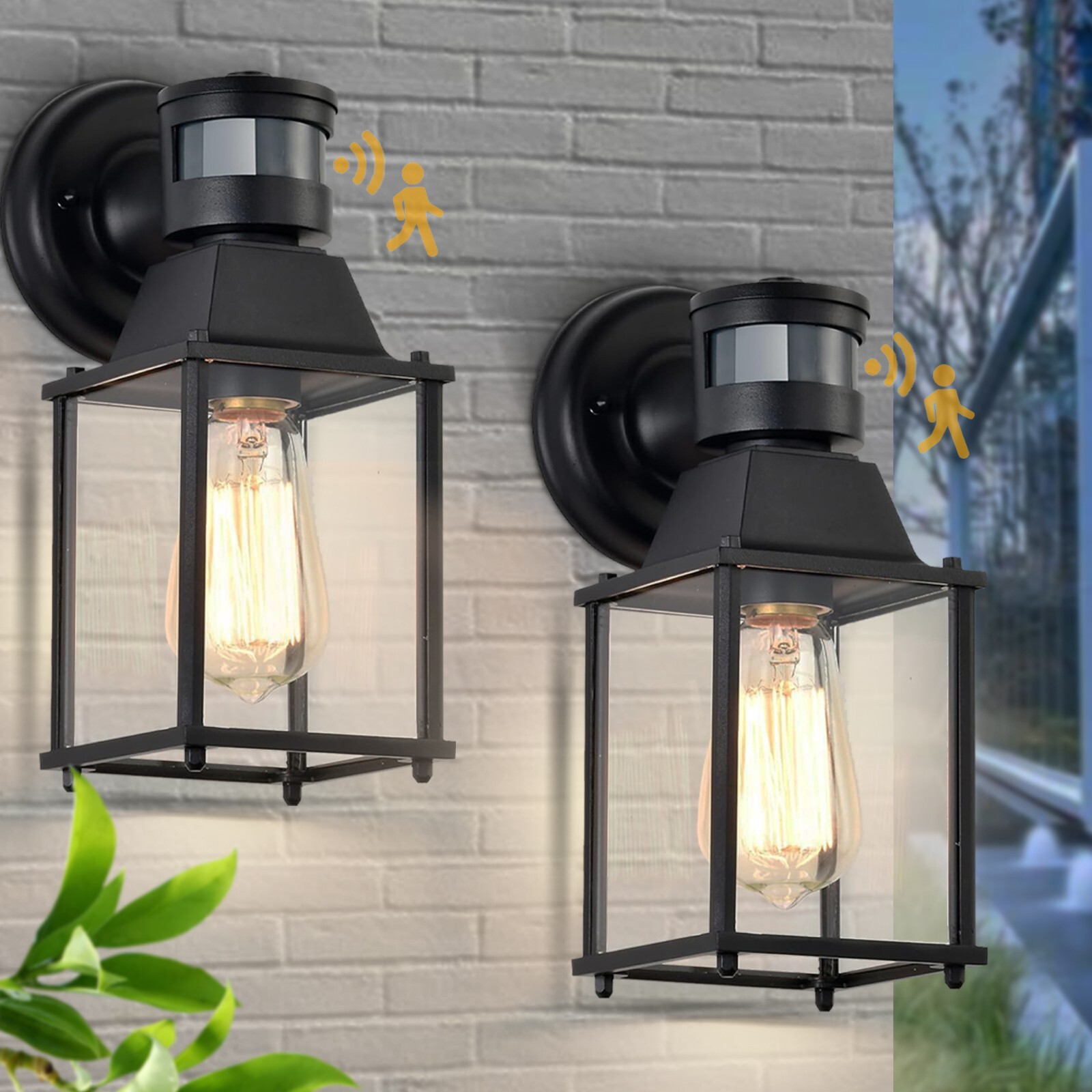 outdoor light fixture motion sensor wall lights 2pack outdoor porch light black gallery