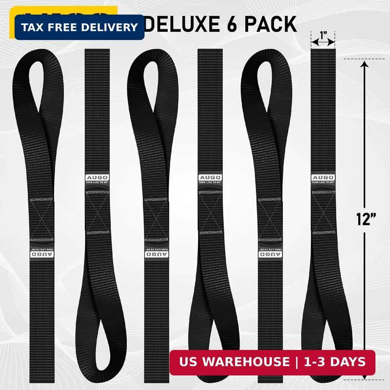 Soft Loop Tie Down Straps - 1,500 Load Capacity & 4,500 Lbs Breaking Strength - gallery