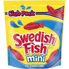 Swedish Fish Mini Soft & Chewy Candy, 56oz Resealable Club Pack (3.5 Pound Bag)