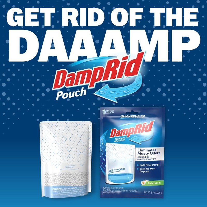 DampRid Fresh Scent Single-Use Pouch Moisture Absorber, 6-Pack gallery
