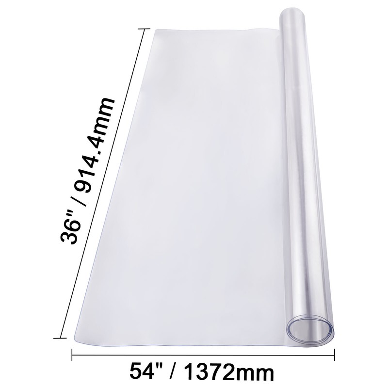 VEVOR PVC Table Protector 36x54 Inch Clear Plastic Desk Protector 1.5mm Thick gallery