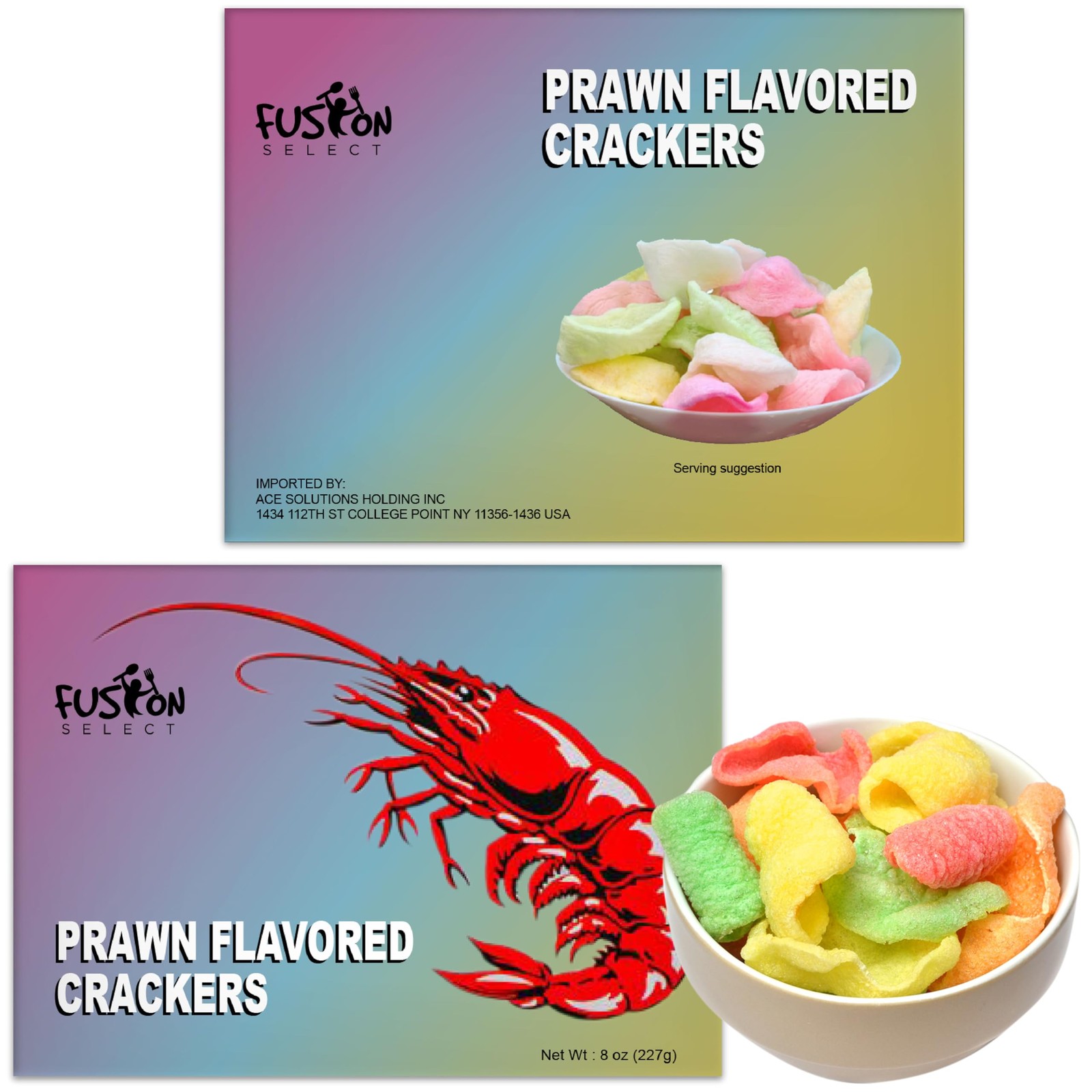 2 Pk Uncooked Prawn Crackers - Multi-Colored Shrimp Chips for Sharing, Servin... gallery