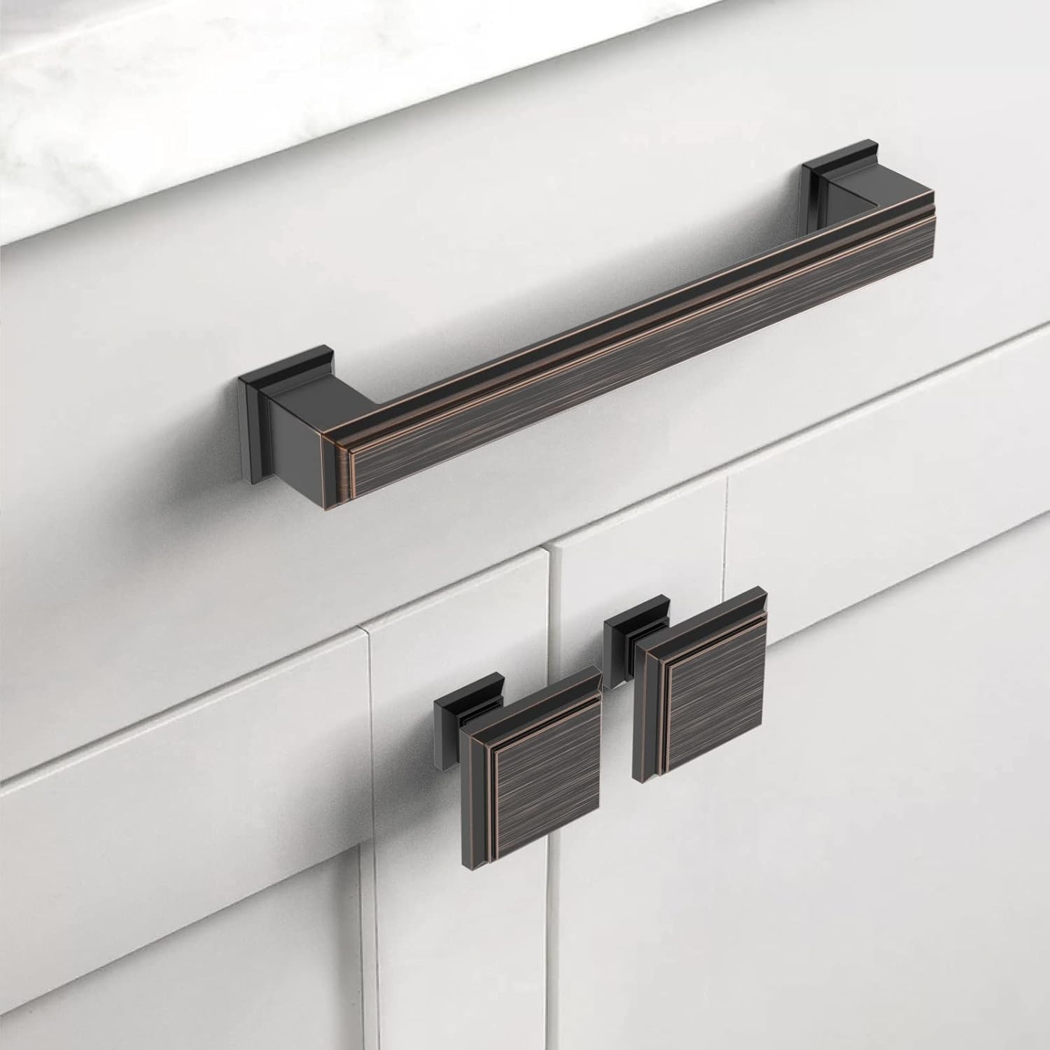 Oil Rubbed Bronze 5in (128mm) Drawer Handle Cabinet Pull (Pack of 10) gallery