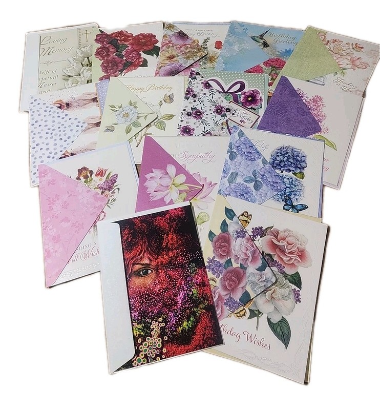 100 Mixed Random Greeting Cards, Envelopes, & Stamps Lot High Quality Vtg To Now gallery