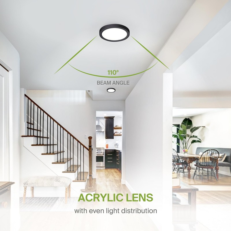 Led 7 Inch Round Flush Mount Ceiling Light Fixture | 15w 1260lm 27006000k 120v | gallery