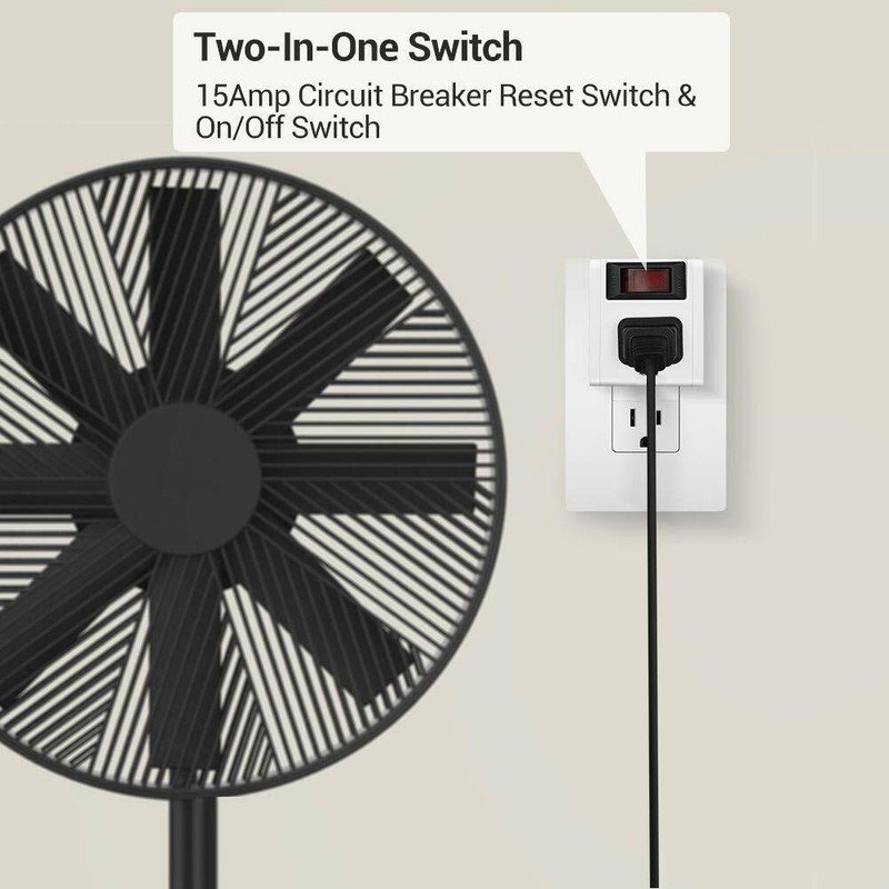 DEWENWILS 3 Pack Electrical Plug Outlet Switch with On/Off Switch Single Port gallery