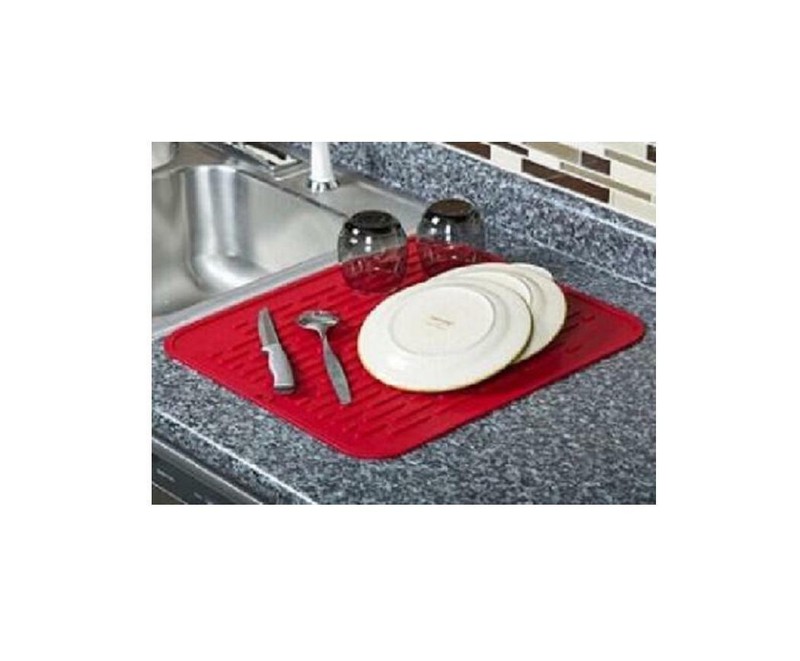 Jumbo Size Dish Drying Mat Absorbant Quick Drying 15" x 20" Machine Wash 2 Pack gallery