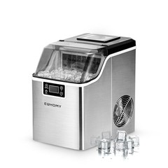 EUHOMY Ice Cube Maker Machine Countertop, 2 Ways to Add Water, 45Lbs/Day 24 Pcs