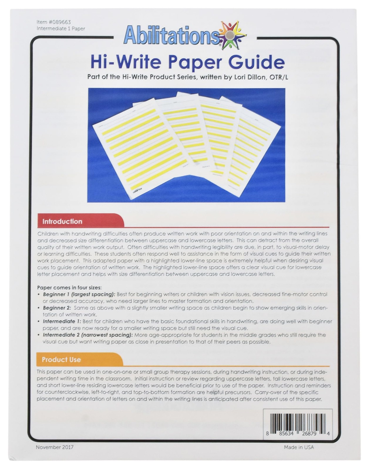 Integrations HiWrite Intermediate 1 Paper 81/2x11 Inch 100 Pack 089663 gallery