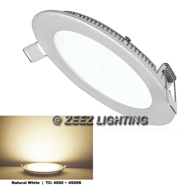 Natural White 12W 6" Round LED Dimmable Recessed Ceiling Panel Lights Fixture gallery