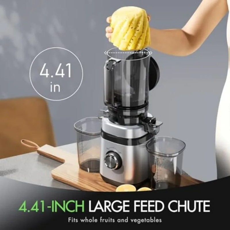 Cold Press Masticating Juicer Machine 350W Whole Fruit Slow Juicer Extractor gallery