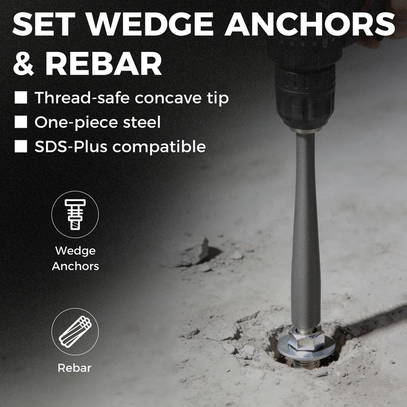 SDS Plus Anchor Setting Tool Hammer Drill Attachment Installing Wedge Anchors gallery