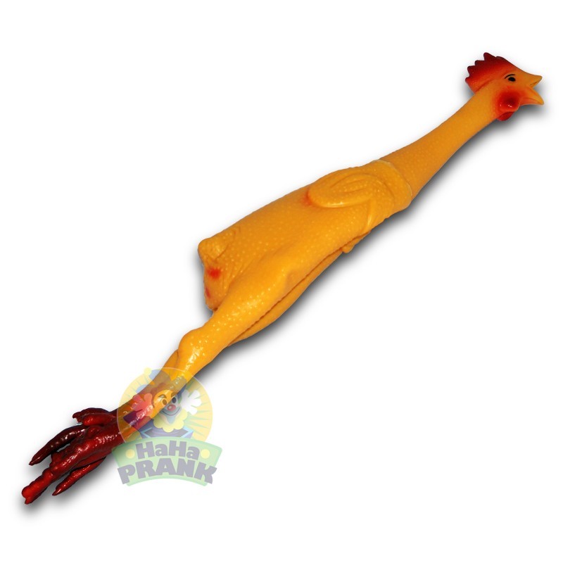 Large 21" Rubber Chicken - Rubbery Yellow Joke Prank Funny Bird Super Sized Fun gallery