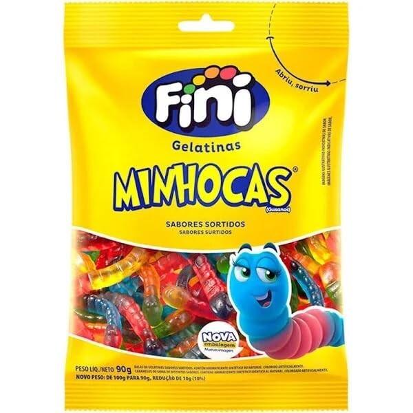 Fini Gummy Worms – Assorted Fruit Flavors – 1 Bag 90g (3.17 oz) gallery