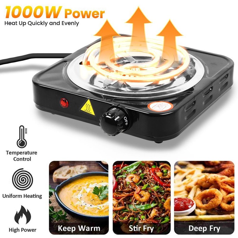 2000W Portable Electric Single Double Burner Hot Plate Cooktop Countertop Stove gallery