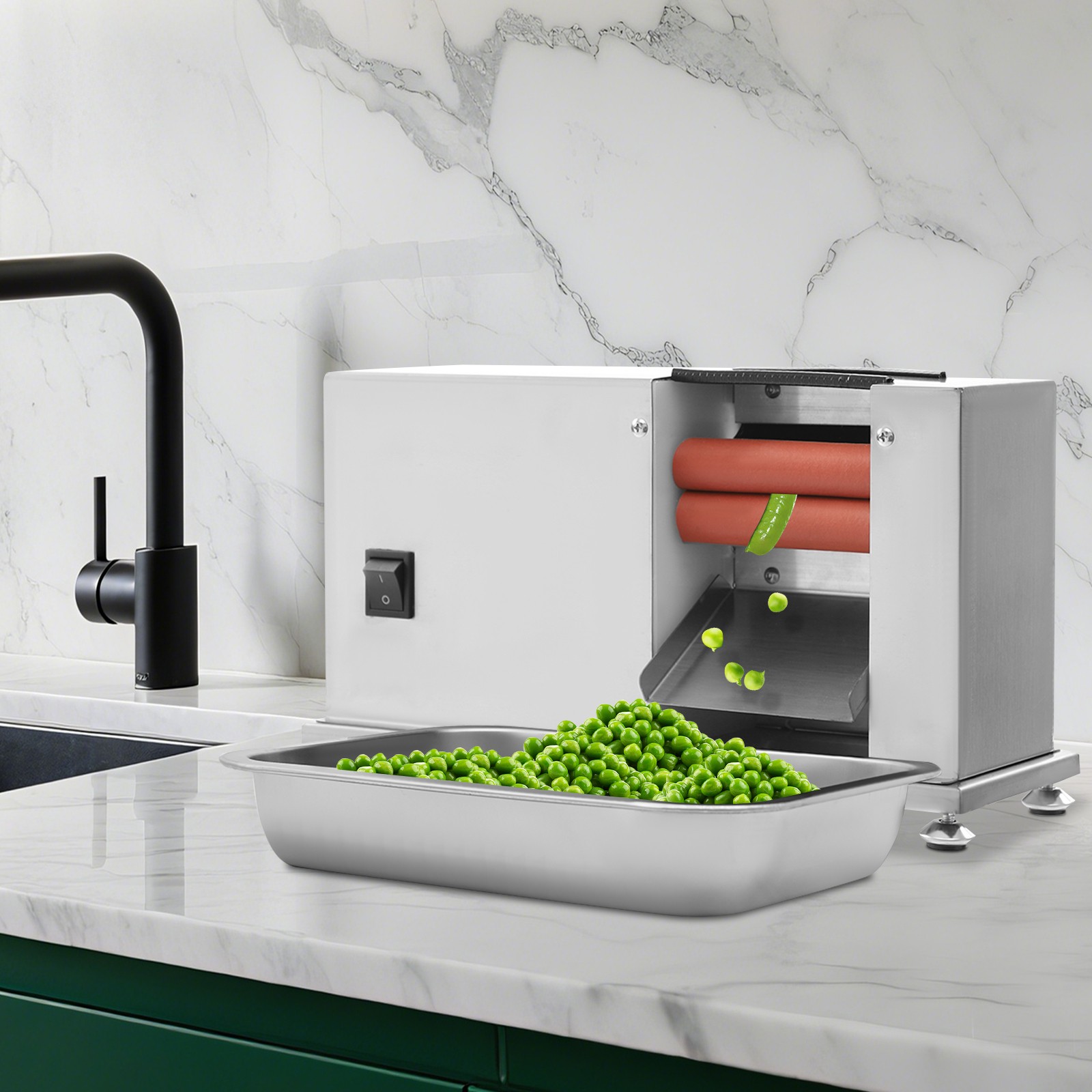 Electric Pea Sheller 20W Semi-automatic Bean Pea Sheller Peeling Machine 22 lbs gallery