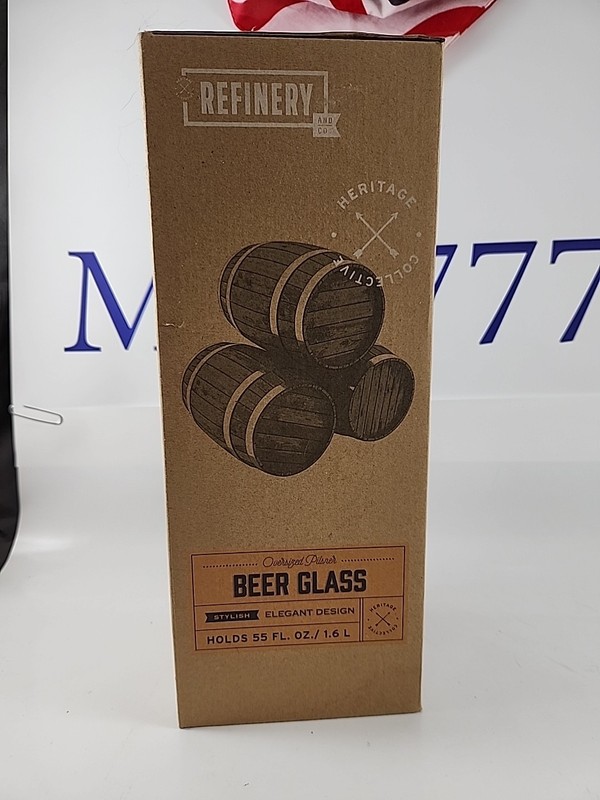 Refinery and Co. Over Sized Pilsner Beer Glass 55 oz. 1.6 liter New In Box gallery
