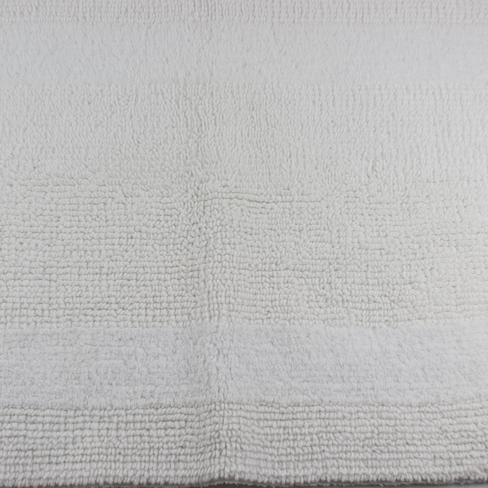 Ralph Lauren Solid White Bath Rug Mat Cotton 21" x 34" Reversible gallery