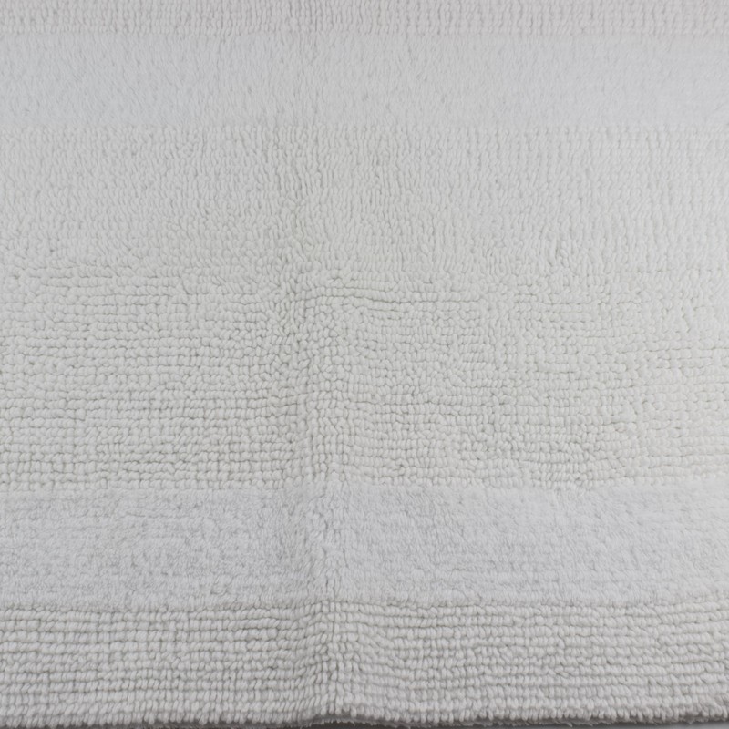 Ralph Lauren Solid White Bath Rug Mat Cotton 21" x 34" Reversible gallery