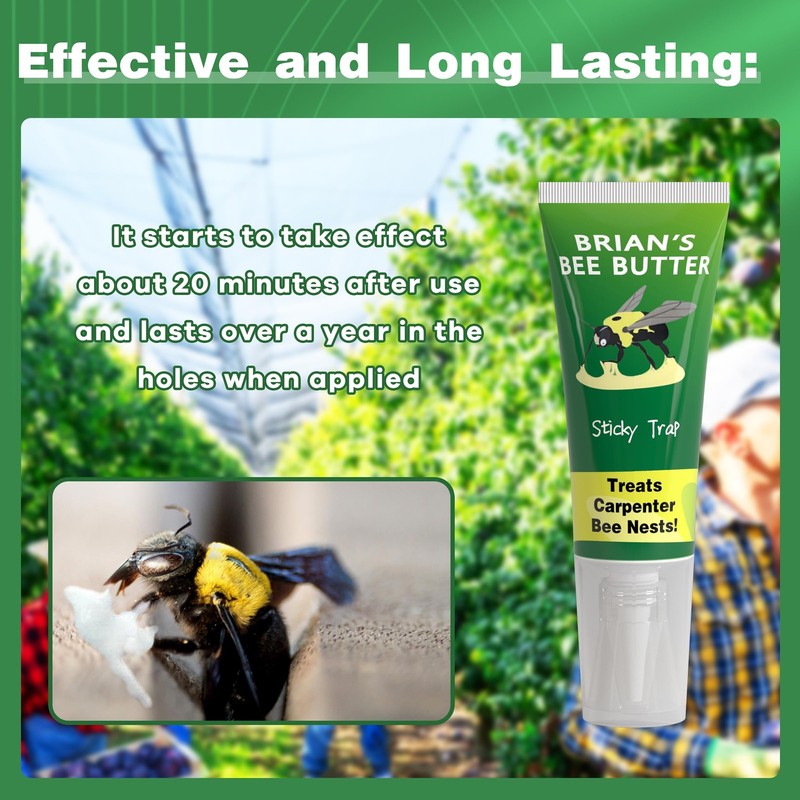 Carpenter Bee Traps for Outside, 2 Pack Sticky Trap, Brain's 2 PCS gallery