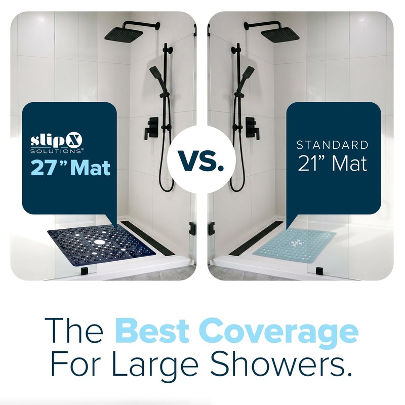 Slipx Solutions 27 Oversize Square Shower Mat Non-Slip Mat For Elderly Kids 100 gallery