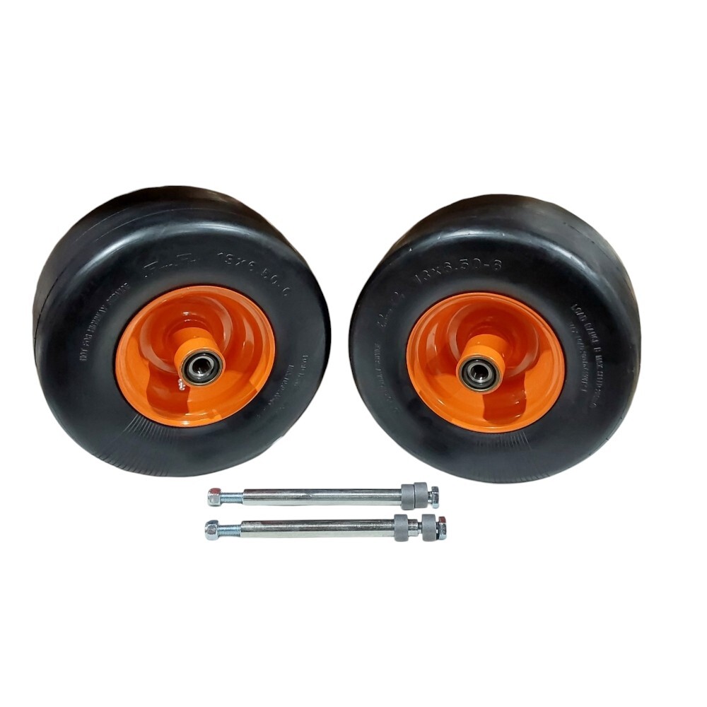 (2) NEW FLAT FREE WHEELS FOR SCAG 483050 482504 9278 13 X 6.50-6 13X6.50X6 gallery