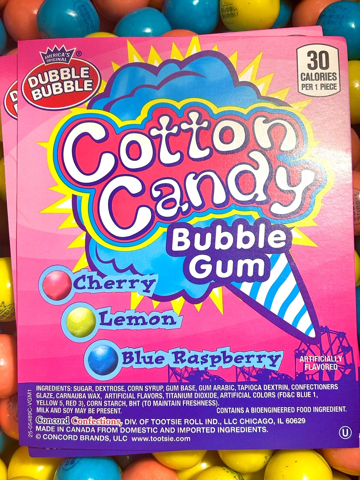 Double Bubble Cotton Candy One Inch Gumballs Bulk Candy 1LB 2LB 3LB 4LB 5LB gallery