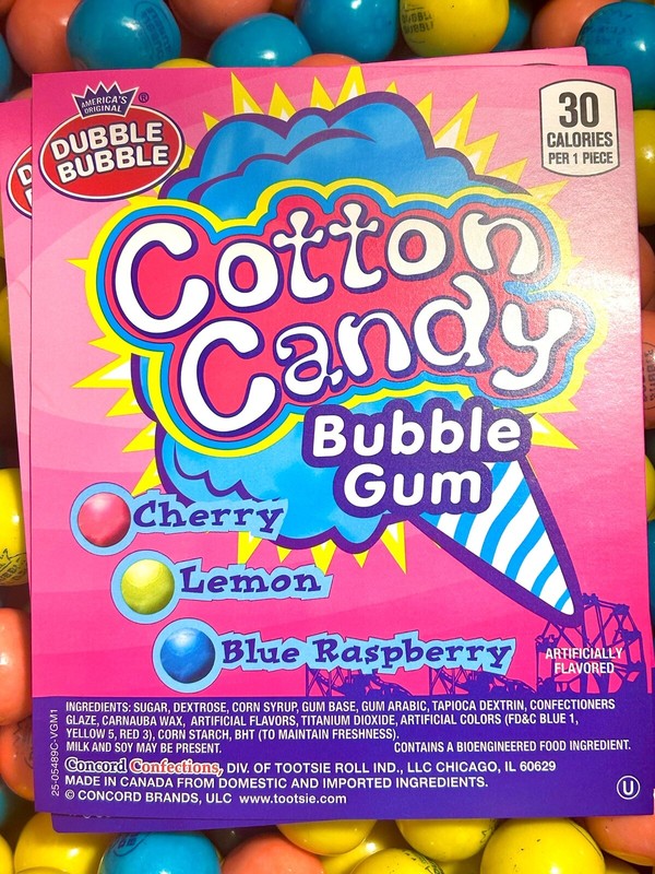 Double Bubble Cotton Candy One Inch Gumballs Bulk Candy 1LB 2LB 3LB 4LB 5LB gallery