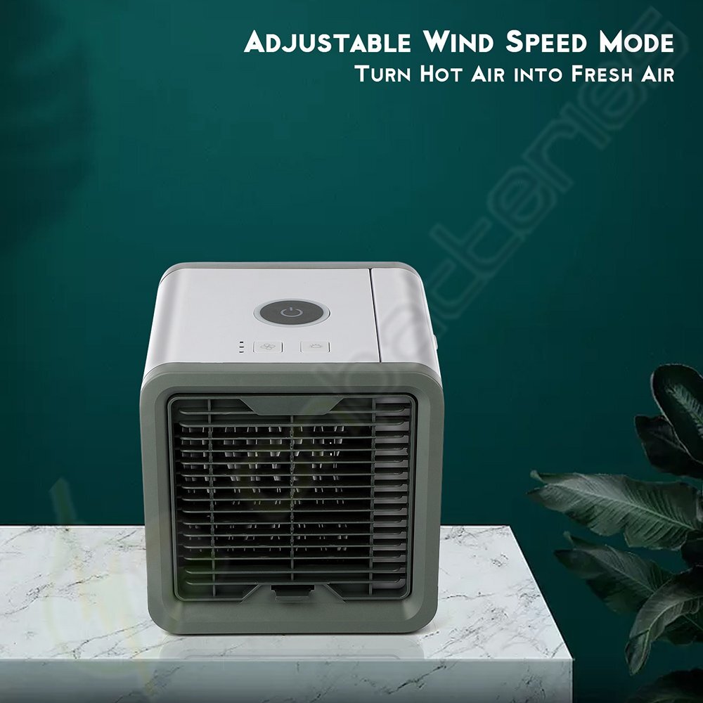 White Portable Air Conditioner LED Cooling Fan Humidifier Purifier 3-in 1 Unit gallery