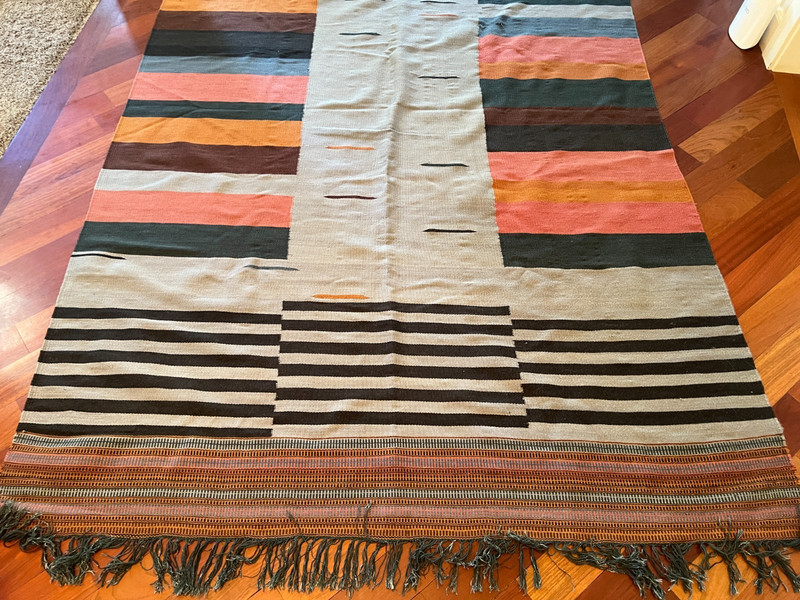 CB2 Crate & Barrel Gradient Grey Wool Rug 6'x9' gallery